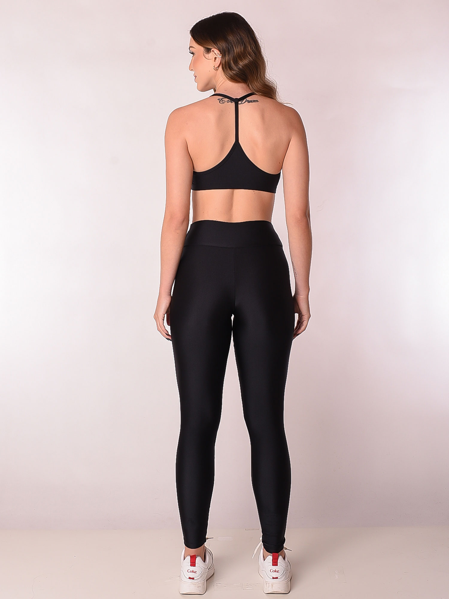 Legging metalizada preta cheap